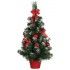 Petit sapin de Noël artificiel enneigé 43184 avec décos Rouges, 60 cm