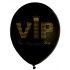 Sachet 8 ballons latex 23cm VIP, Noir