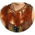 Chaks 82 484787, Collier indien Chef de tribu en plumes marrons