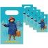 P'TIT Clown re55557 - Sachet 6 sacs anniversaire Ours Paddington ® papier 13x24 cm