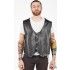 P'TIT Clown re55870 - Gilet sans manches biker, simili cuir noir