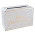 SANTEX 5671-1, Petite Tirelire valise Joyeux Anniversaire métallisée Blanc/Or