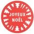 Chaks 12528-16, Lot 6 Sets de table Paillettes Premium 34cm Joyeux Noël SAPINS, Rouge