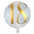 Sachet de 1 ballon Alu blanc Age 18 ans