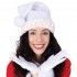 P'TIT Clown re65301 - Bonnet de Mère Noël peluche blanc filaments argent, lumineux