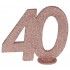 CHIFFRE Anniversaire Vertical déco, 40 ans Rose Gold