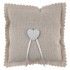 SANTEX 6921-26, Coussin d'alliances coton avec coeur, naturel
