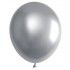 Sachet de 6 Ballons métallisés latex 30cm, Argent