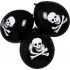 Sachet 6 Ballons Pirate noirs 25cm