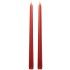 Chaks 80294-82, Set de 2 bougies Flambeau 30cm, Rouge métallisé