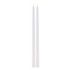 Chaks 80294-00, Set de 2 bougies Flambeau 30cm, Blanc