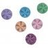 Chaks 80306, Sachet 12 Confettis pailletés multicolores ronds 3cm 