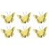 Chaks 80441-19, Sachet de 6 petits Papillons 5cm sur pince, jaune