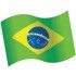 Chaks 82002, Sachet de 16 Confettis en bois Drapeau brésilien 