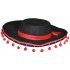 Party Pro 8430022, Chapeau espagnol noir et rouge