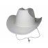 Party Pro 84302161, Chapeau Cowboy Blanc