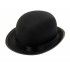 Party Pro 8438038, Chapeau melon tissu satin noir Luxe