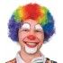 Perruque clown, bouclée multicolore