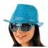 Party Pro 865090615, Chapeau borsalino sequin turquoise