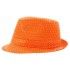 Party Pro 865090617, Chapeau borsalino sequin Néon, Orange