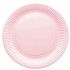 Paquet de 10 Assiettes Laquées 22,7cm en carton, Rose pastel