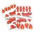 Party Pro 913200, Lot 2 Planches de 25 stickers Pompiers