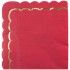 Party Pro 91362, Sachet de 16 serviettes festonnées Rouge et Or