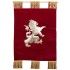 BLASON velours Chevalier Royal Bordeaux et Or 80 cm