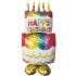 Party Pro 9234, Ballon mylar Birthday CAKE 90cm multicolore