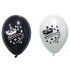 Sachet de 8 ballons Cinéma, Blanc & Noir