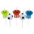 Lot de 5 Bougies football sur pique