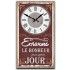 Horloge Bistrot Ecrivons le bonheur 28x50cm