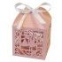 Lot 10 Boites dentelle carton CIGOGNE, 5x7,5cm Rose