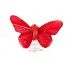 Sachet 4 Mini-Papillons STRASS sur pincette 3,5cm Rouge