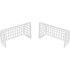 Lot de 2 Cages de Football blanches décos 7cm