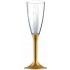 20 flutes champagne, pied Or