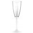 20 flutes champagne, pied blanc