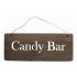 PANCARTE bois naturel Candy Bar 25cm