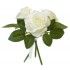 Bouquet de cortège 3 roses 20cm avec ruban, crème
