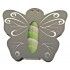 Ballotin papillon avec plexi GRIS, décos argents