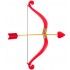 Arc de Cupidon 58cm en plastique Rouge avec flèche