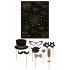 Lot 8 accessoires Photobooth sur tige Happy New Year + Toile de fond