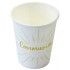 Lot de 6 Gobelets Communion en carton 25cl, Blanc/Or