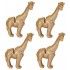 Set de 4 Marque-places résine pailletée OR 8,5cm Girafe
