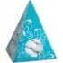 Ballotin Pyramide plexi transparente, Turquoise